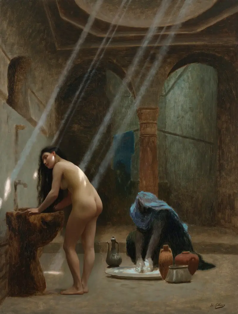 Ett moriskt bad, skiss av Jean-Léon Gérôme
