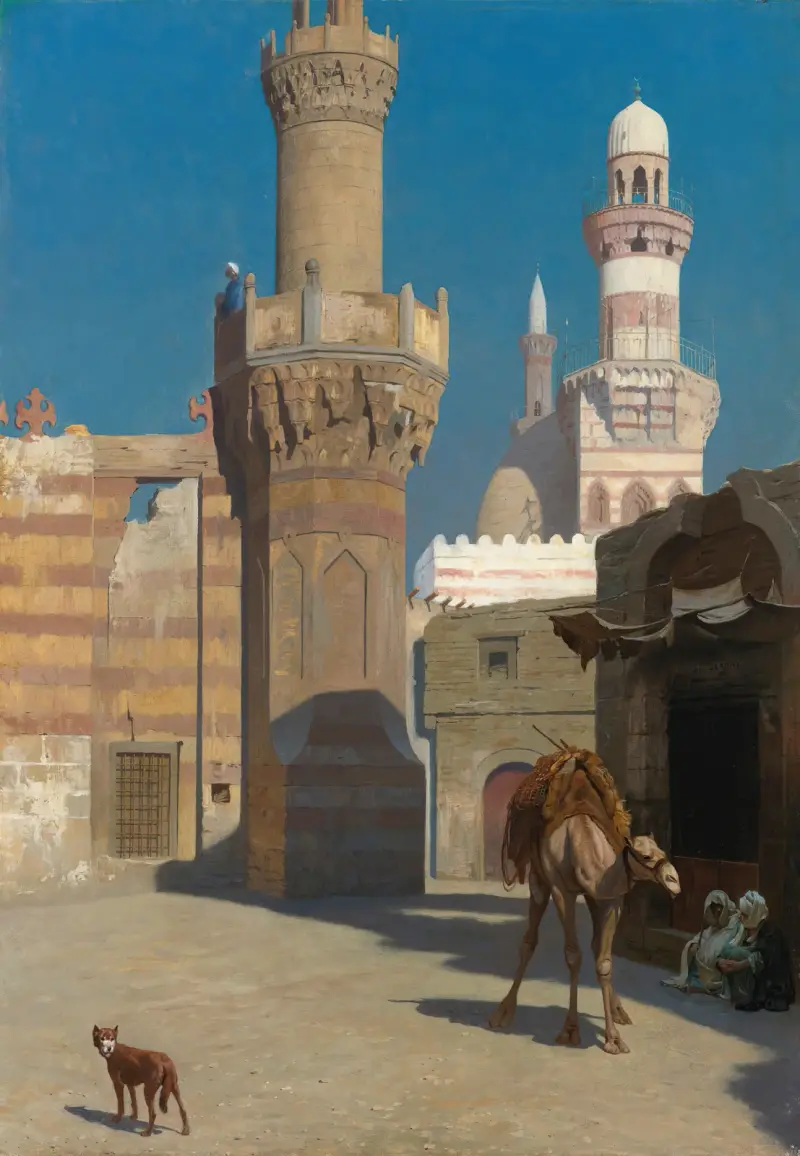 En varm dag i Kairo (framför moskén) av Jean-Léon Gérôme