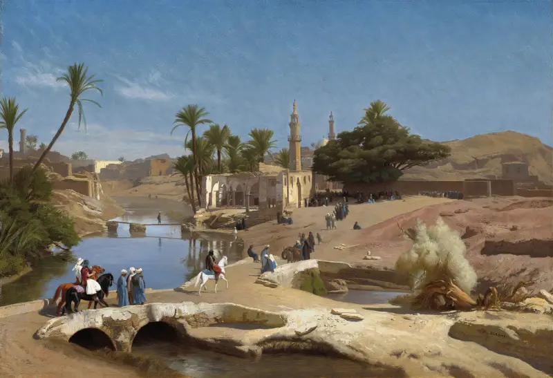 Vy över Medinet El-Fayoum av Jean-Léon Gérôme