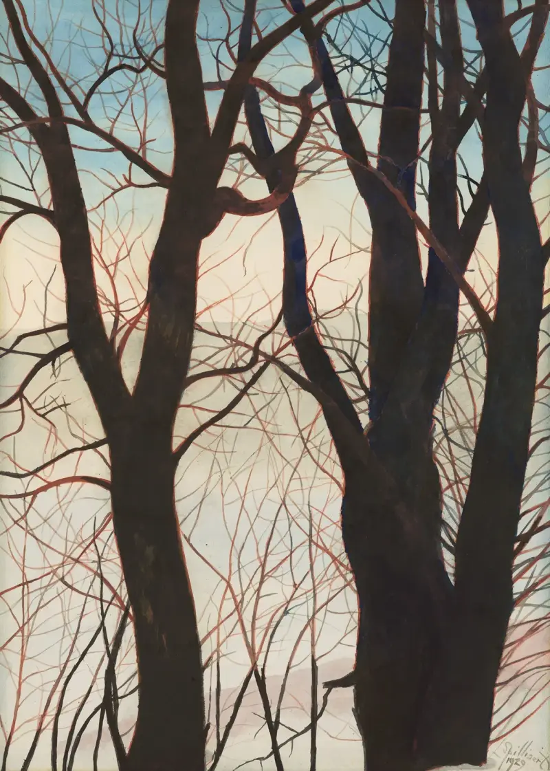 Träd i snö av Léon Spilliaert