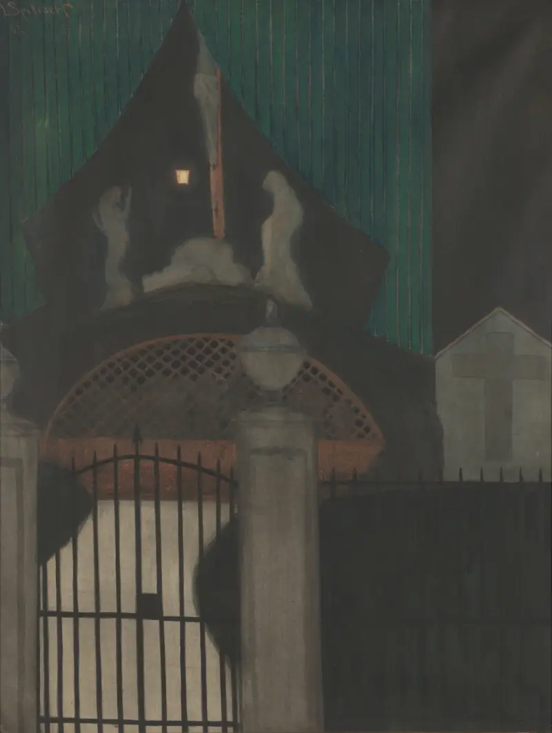 Kalvarien och skärselden i Oostende av Léon Spilliaert