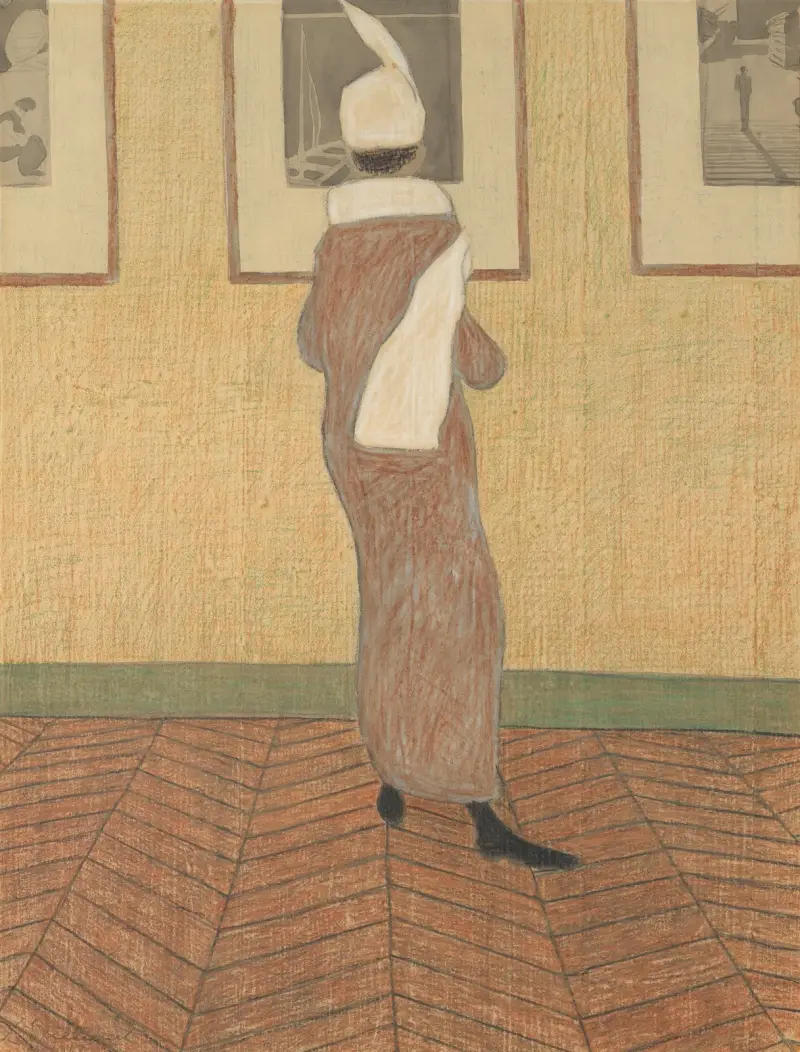 Damen på utställning av Léon Spilliaert