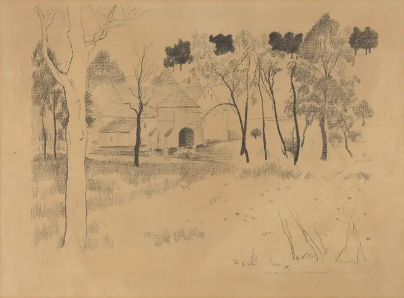 Vy över Karreveld (Sint-Jans-Molenbeek) av Léon Spilliaert