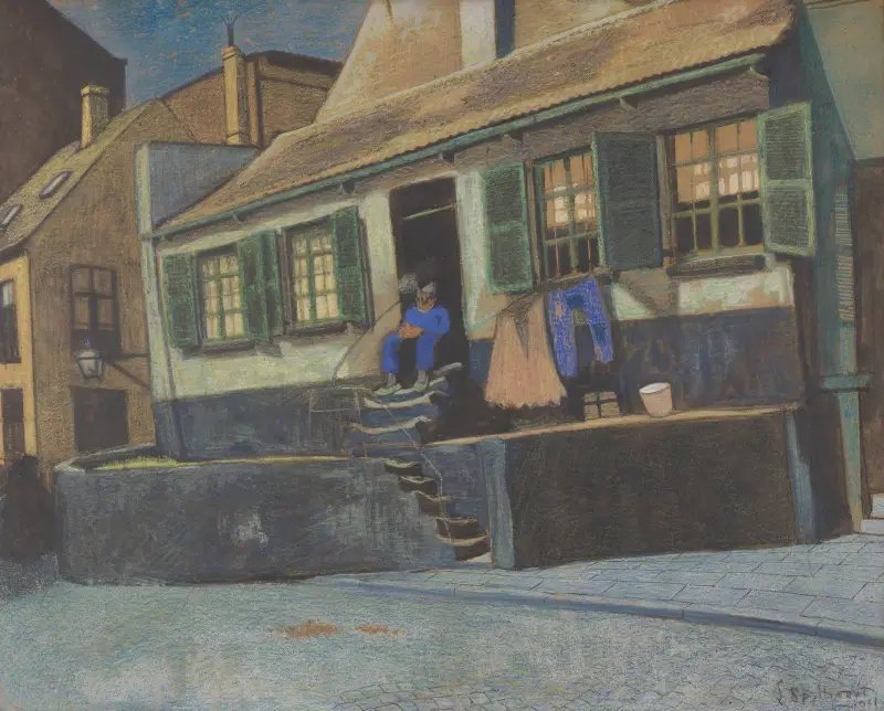 Huset ”De Preekstoel” i Oostende av Léon Spilliaert
