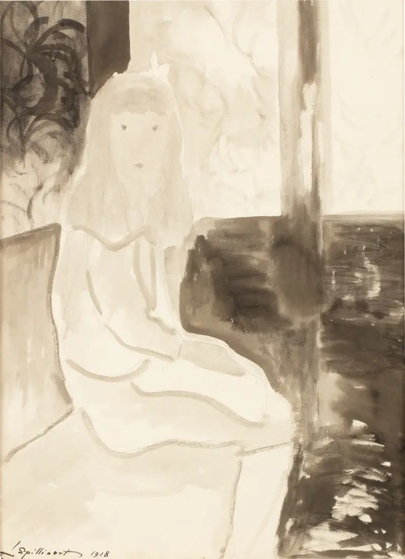 Sittande ung flicka av Léon Spilliaert