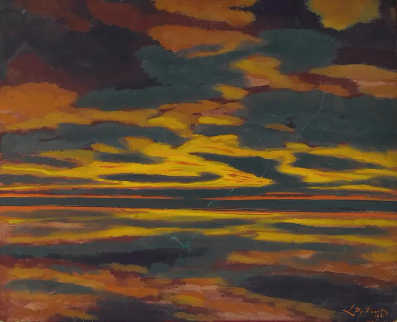 Den gröna blixten över havet av Léon Spilliaert