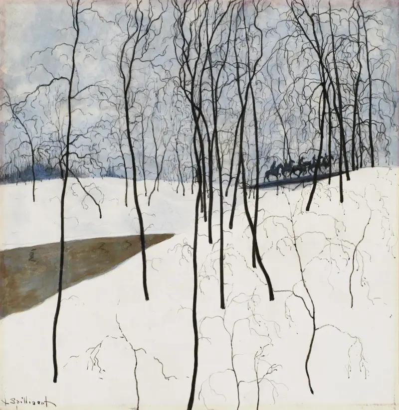 Ryttare i snön av Léon Spilliaert