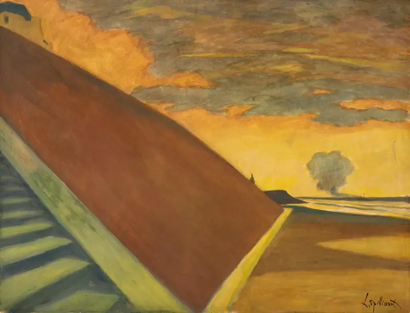 Trappan, gul skymning av Léon Spilliaert