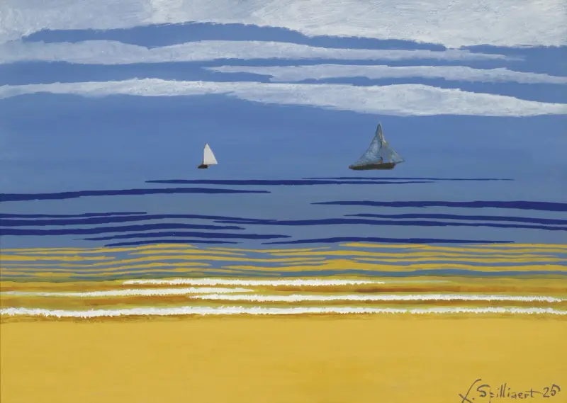Marin med segelbåtar av Léon Spilliaert