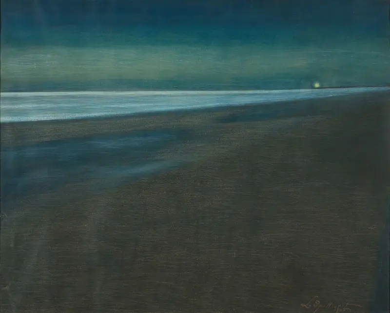 Nattlig strandvy av Léon Spilliaert