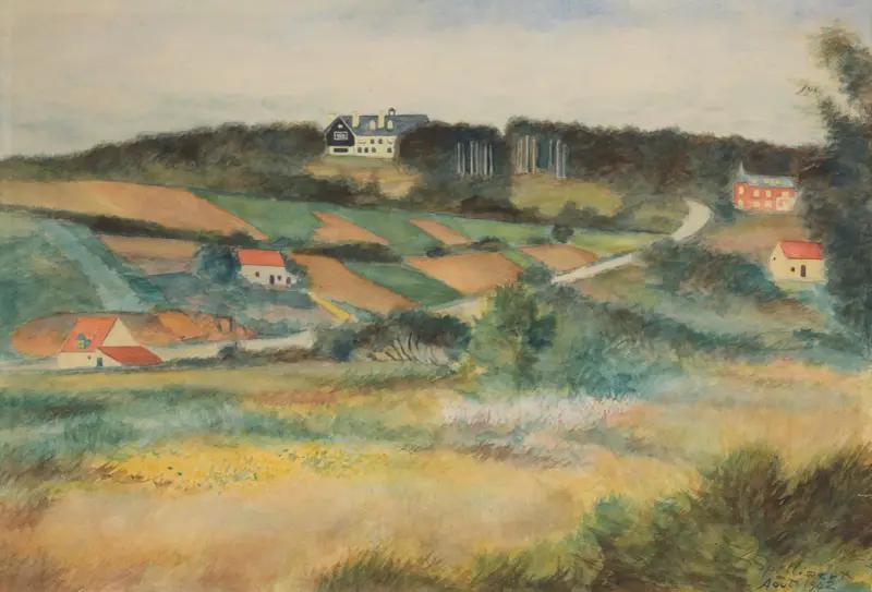 Vy över Sint-Genesius-Rode av Léon Spilliaert
