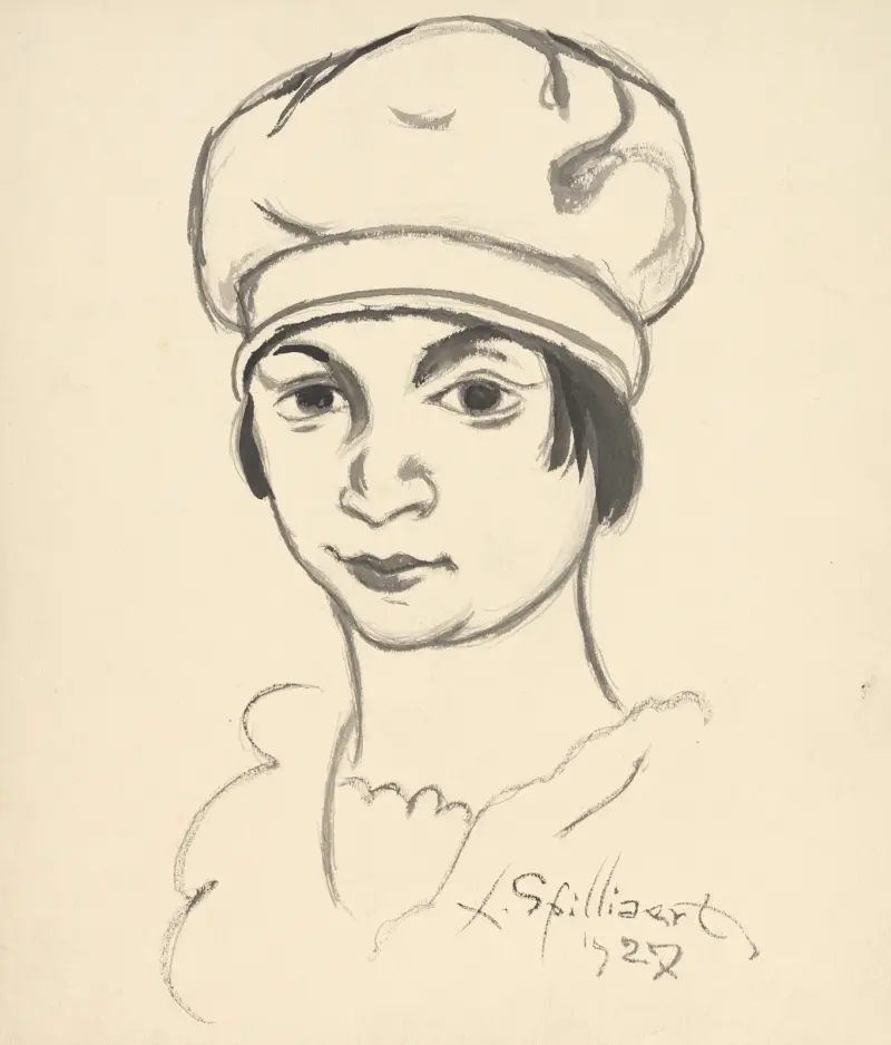 Kvinna med basker av Léon Spilliaert
