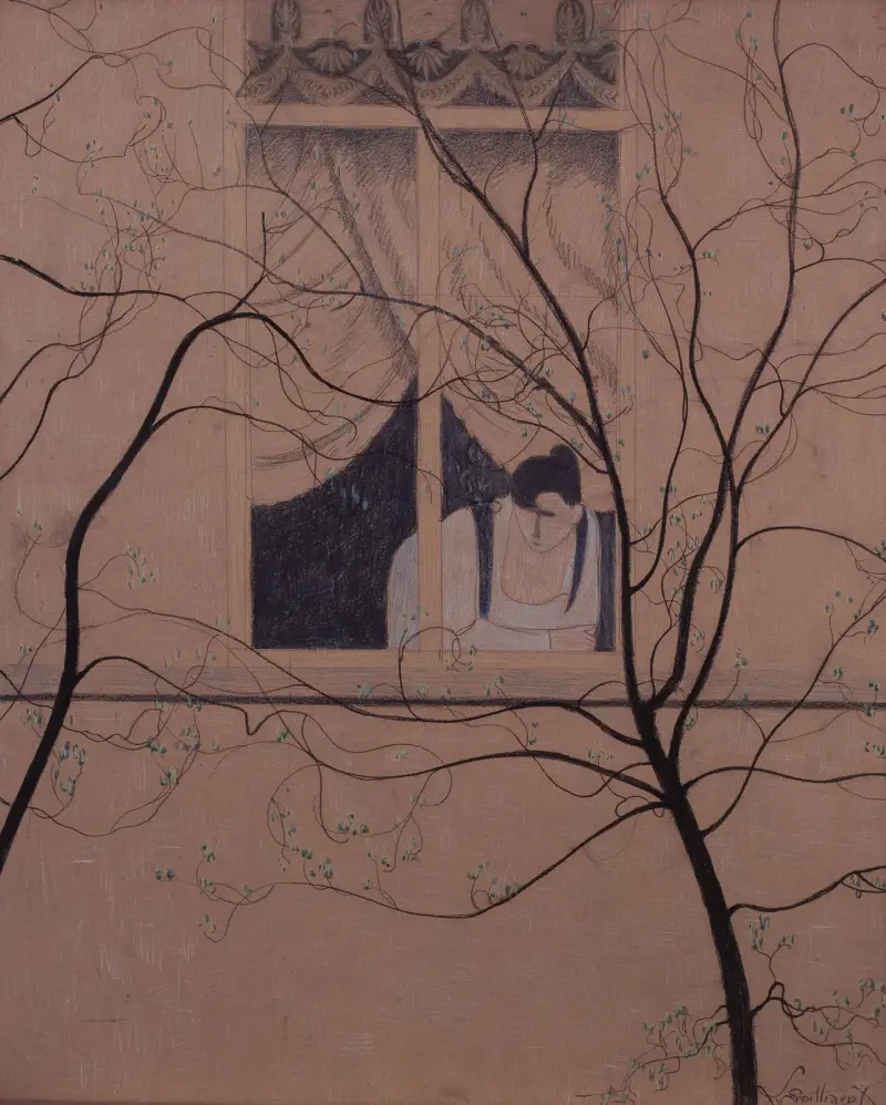 Kvinna vid fönstret av Léon Spilliaert