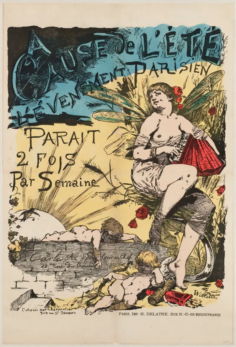 A Cause De L’ete N L’evenement Parisien av Adolphe Léon Willette