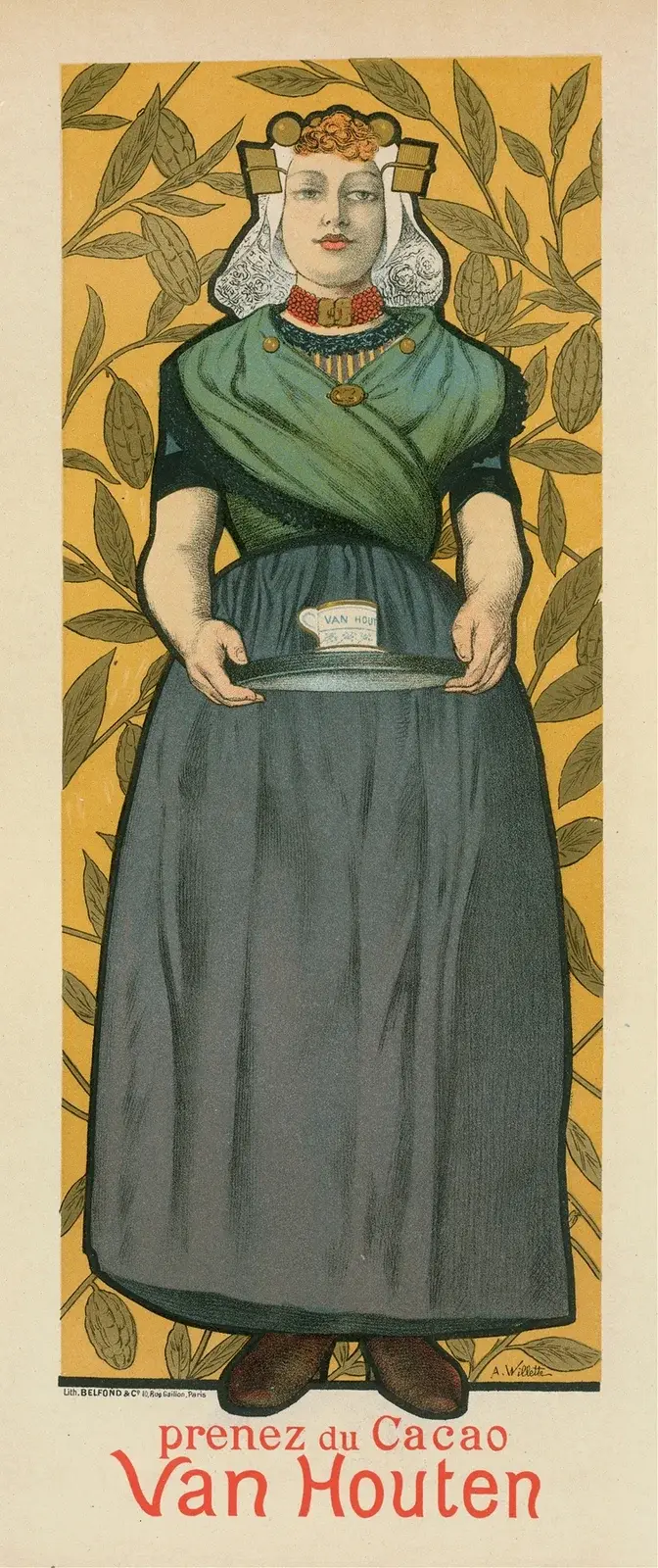 Cacao Van Houten von Adolphe Léon Willette
