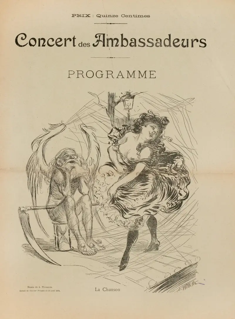 Concert des Ambassadeurs Programme La chanson av Adolphe Léon Willette