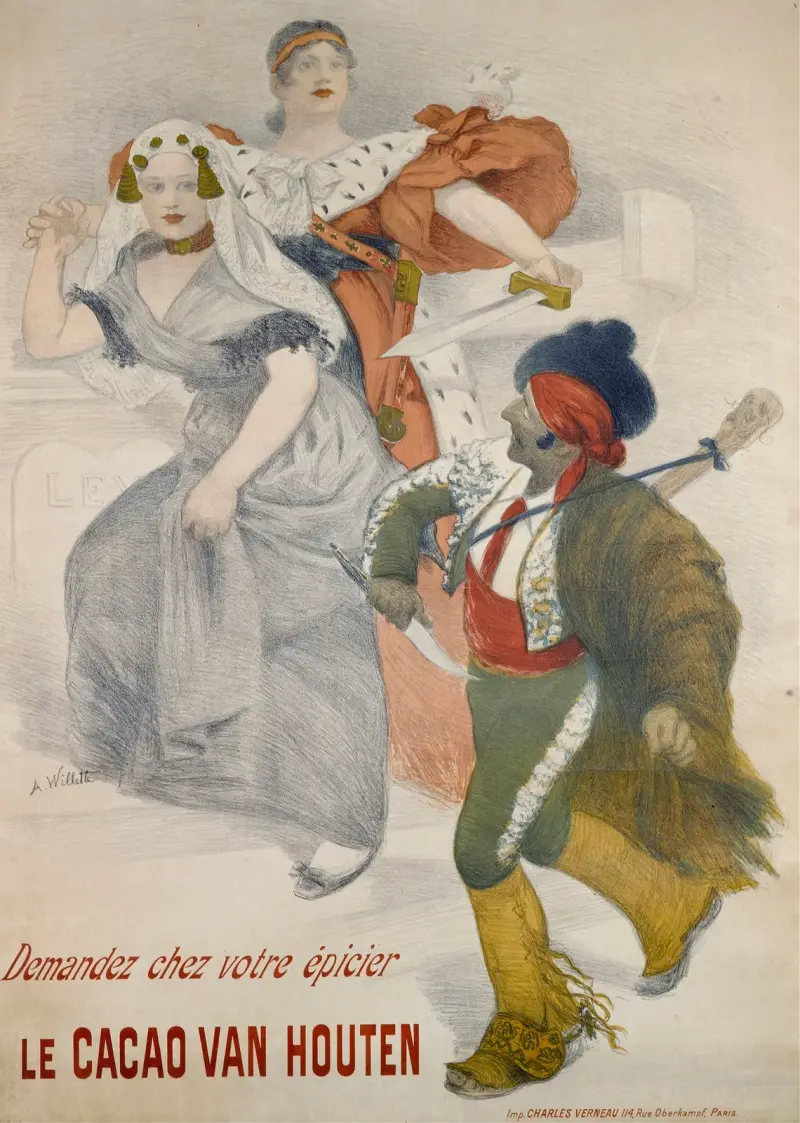 Demandez Chez Votre Épicier Le Cacao Van Houten, 1894 – nr 2 av Adolphe Léon Willette