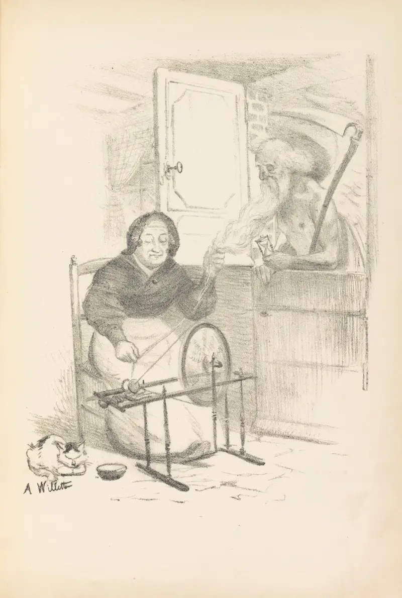 Det förflutna som flyr av Adolphe Léon Willette
