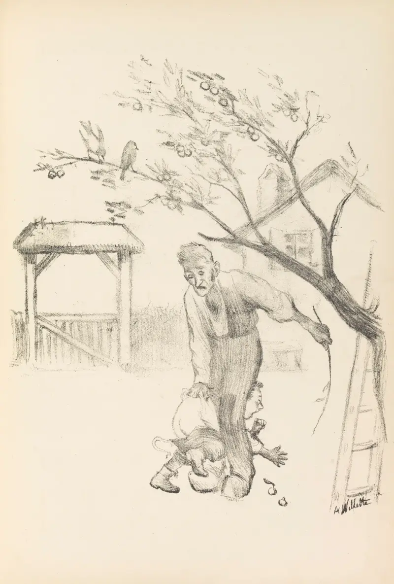 Det gamla plommonträdet av Adolphe Léon Willette