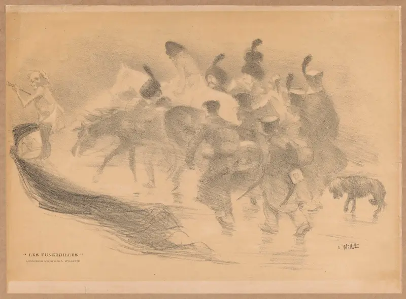 Les Funerailles av Adolphe Léon Willette