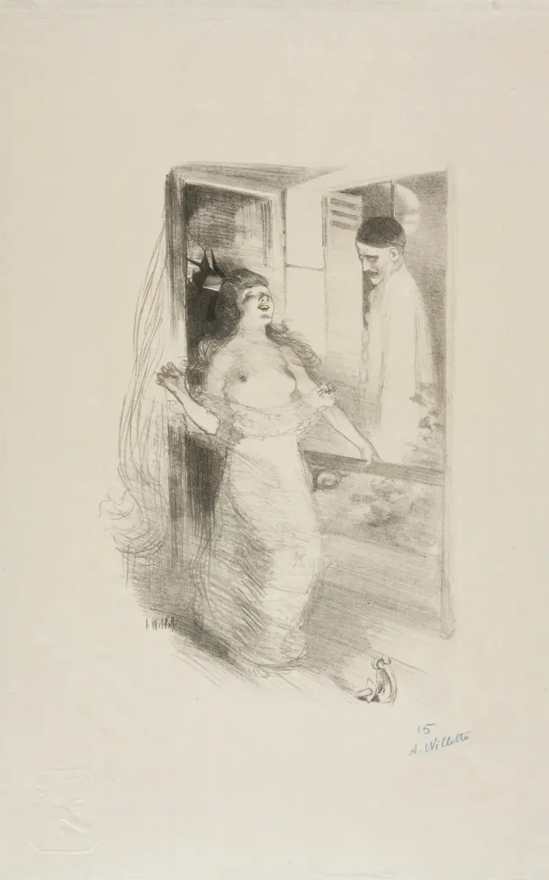 Pierrot pendu av Adolphe Léon Willette