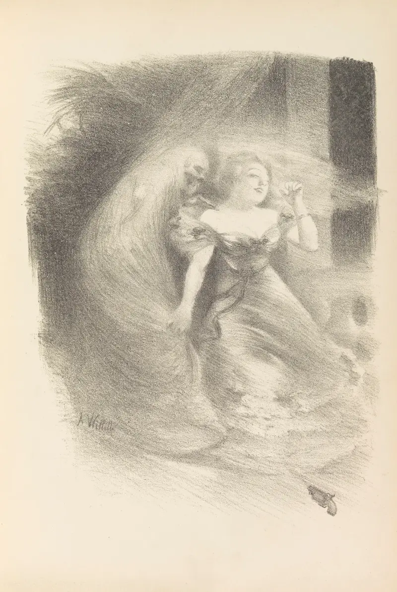 Serenade triste av Adolphe Léon Willette