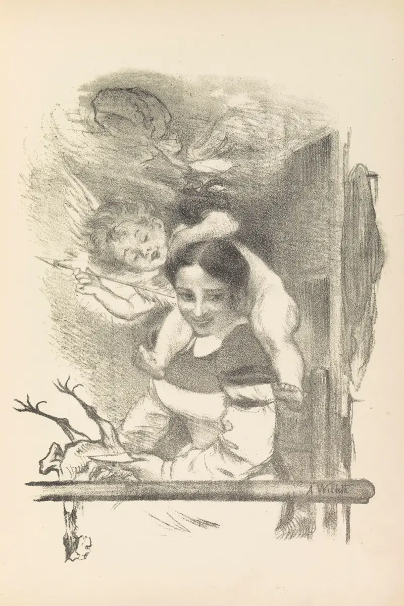 Son petit coeur av Adolphe Léon Willette