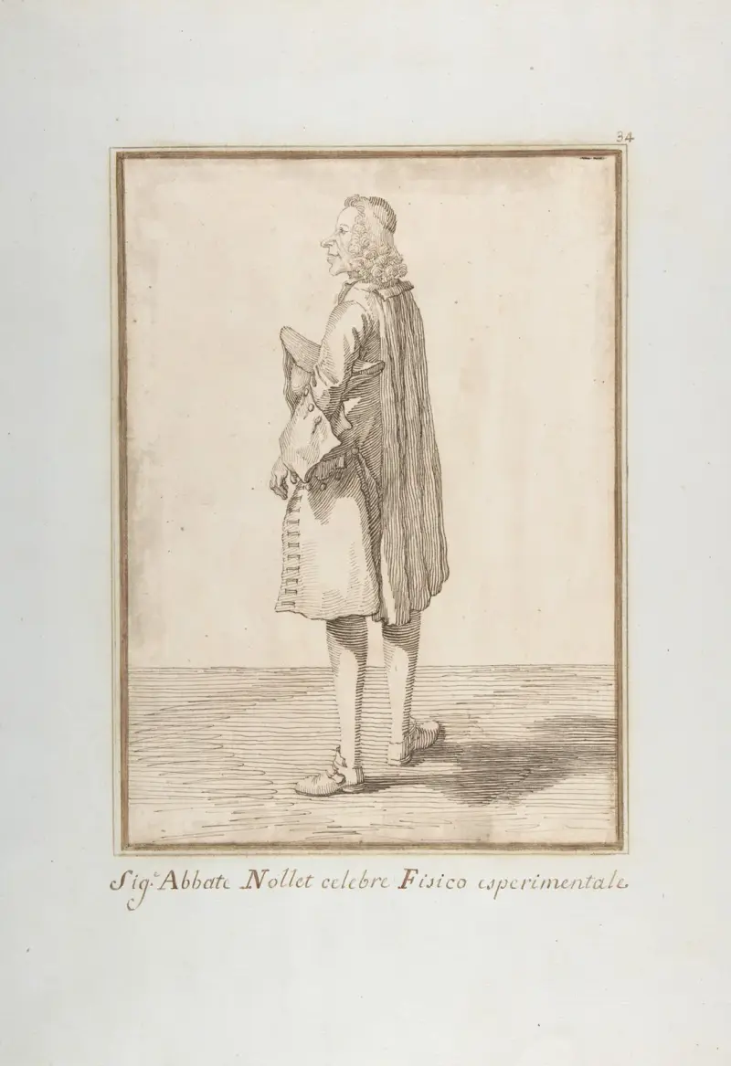 Abbé Jean-Antoine Nollet av Pier Leone Ghezzi