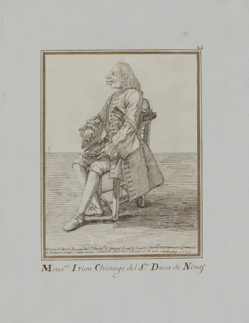 Monsieur Ition Chirurgo del sre. Duca di Nivers av Pier Leone Ghezzi