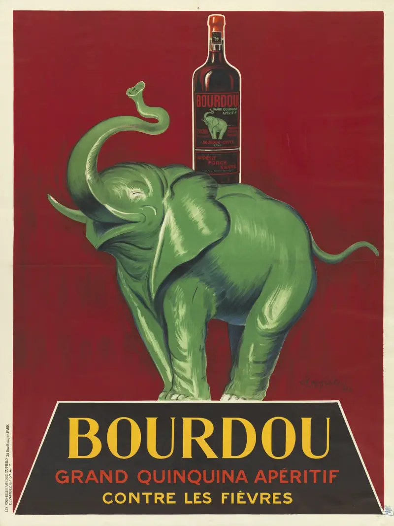 Bourdou grand quinquina apéritif contre les fièvres av Leonetto Cappiello