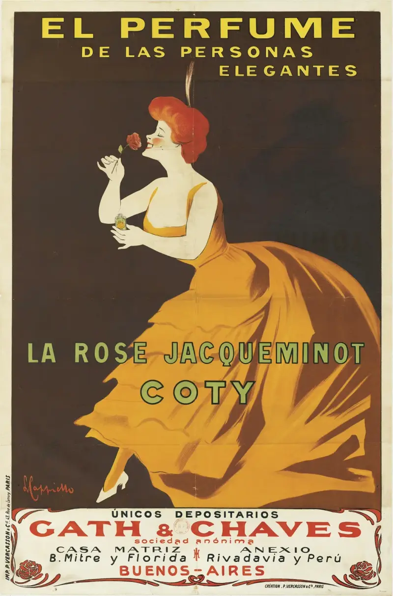 La Rose Jacqueminot Coty av Leonetto Cappiello