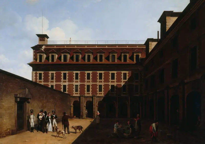 Madelonnettes-fängelset, Rue des Fontaines av Louis-Léopold Boilly