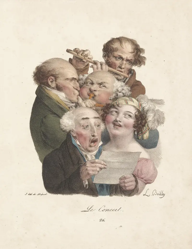 Das Konzert, Nr. 26 aus Grimaces von Louis-Léopold Boilly