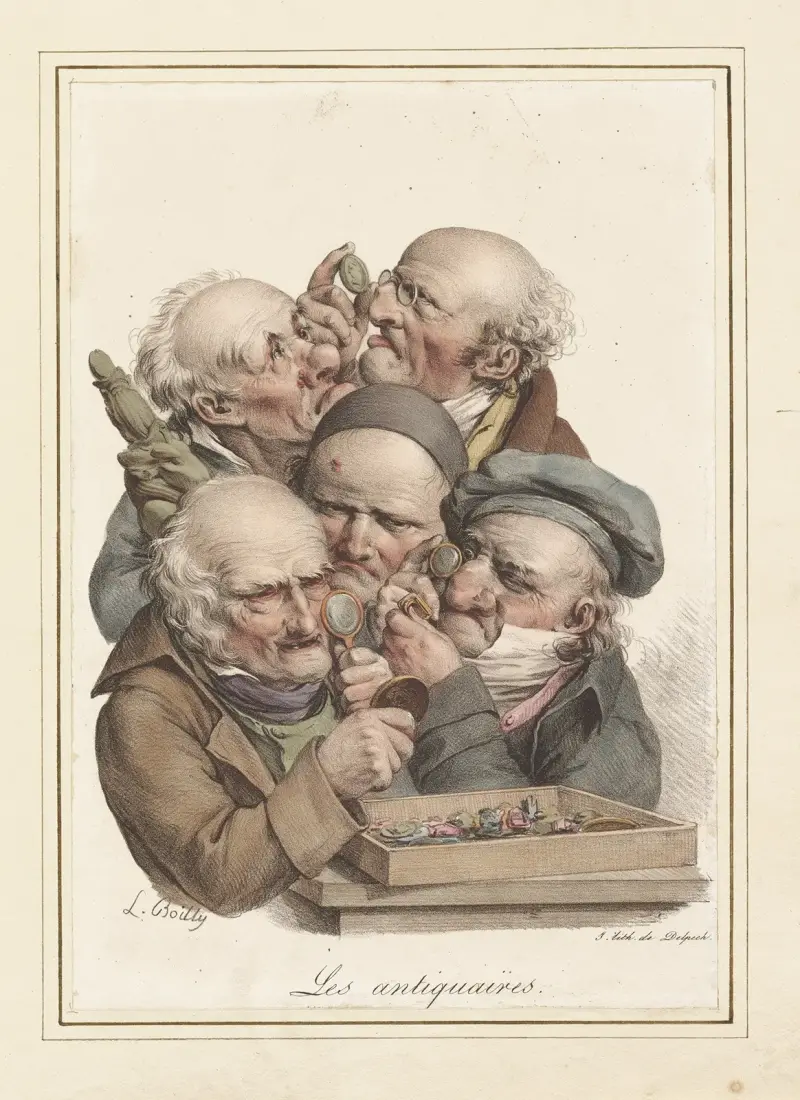 Antykwariusze, z Grimaces, Louis-Léopold Boilly