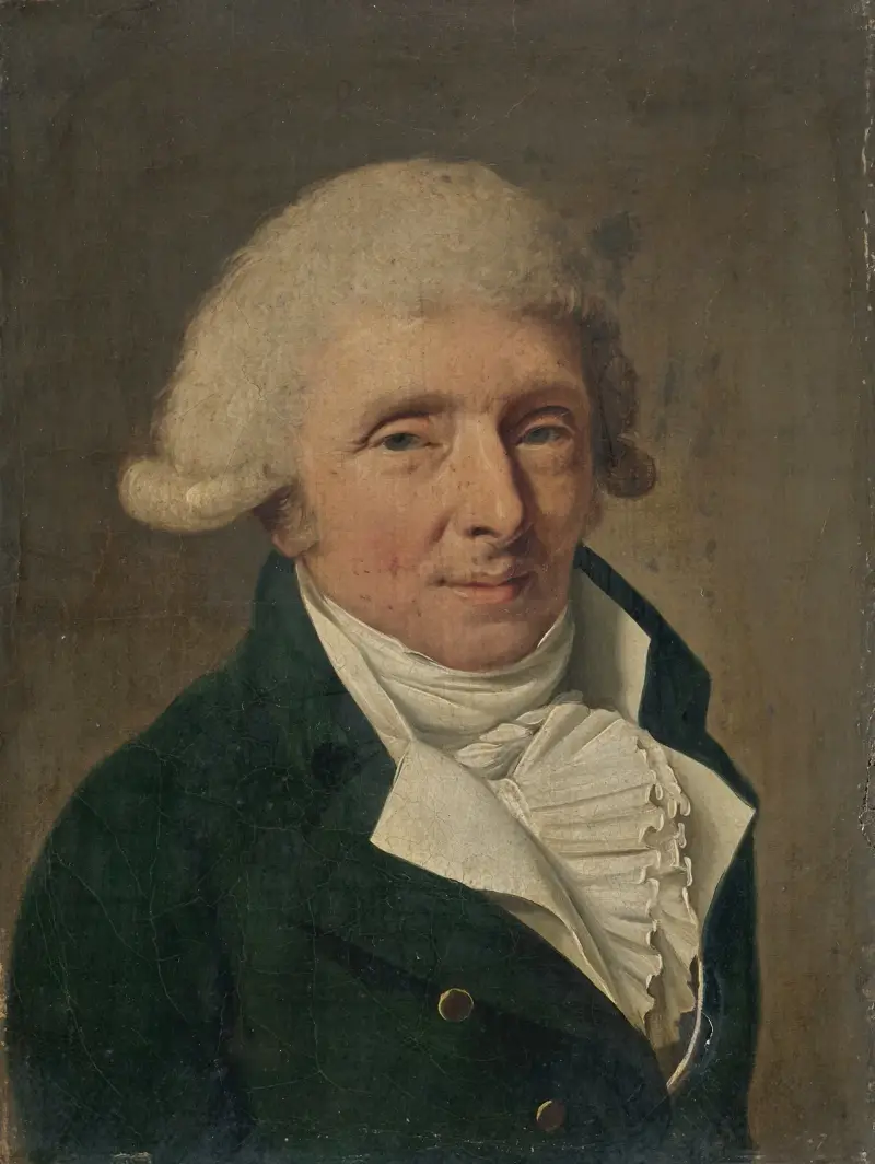 Porträtt av en man med peruk av Louis-Léopold Boilly