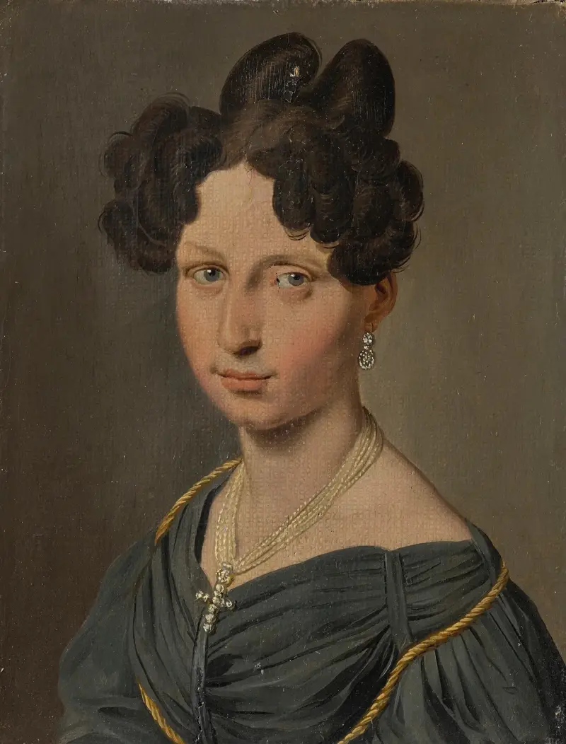Bildnis einer Frau in einem schwarzen Kleid von Louis-Léopold Boilly