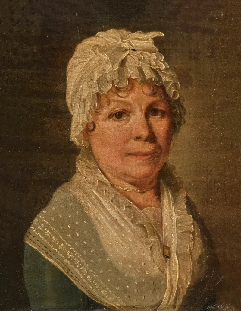 Porträtt av äldre kvinna i spetsmössa av Louis-Léopold Boilly