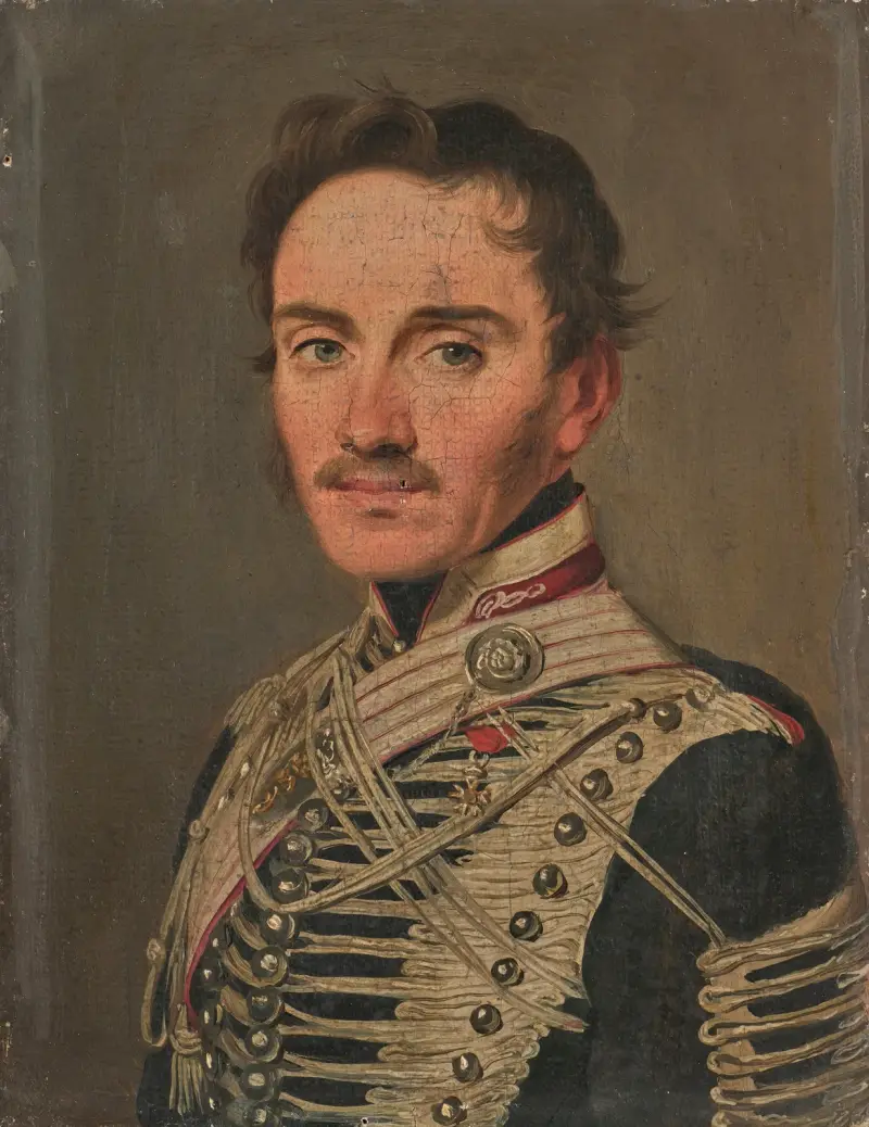 Porträt eines Husarenoffiziers von Louis-Léopold Boilly
