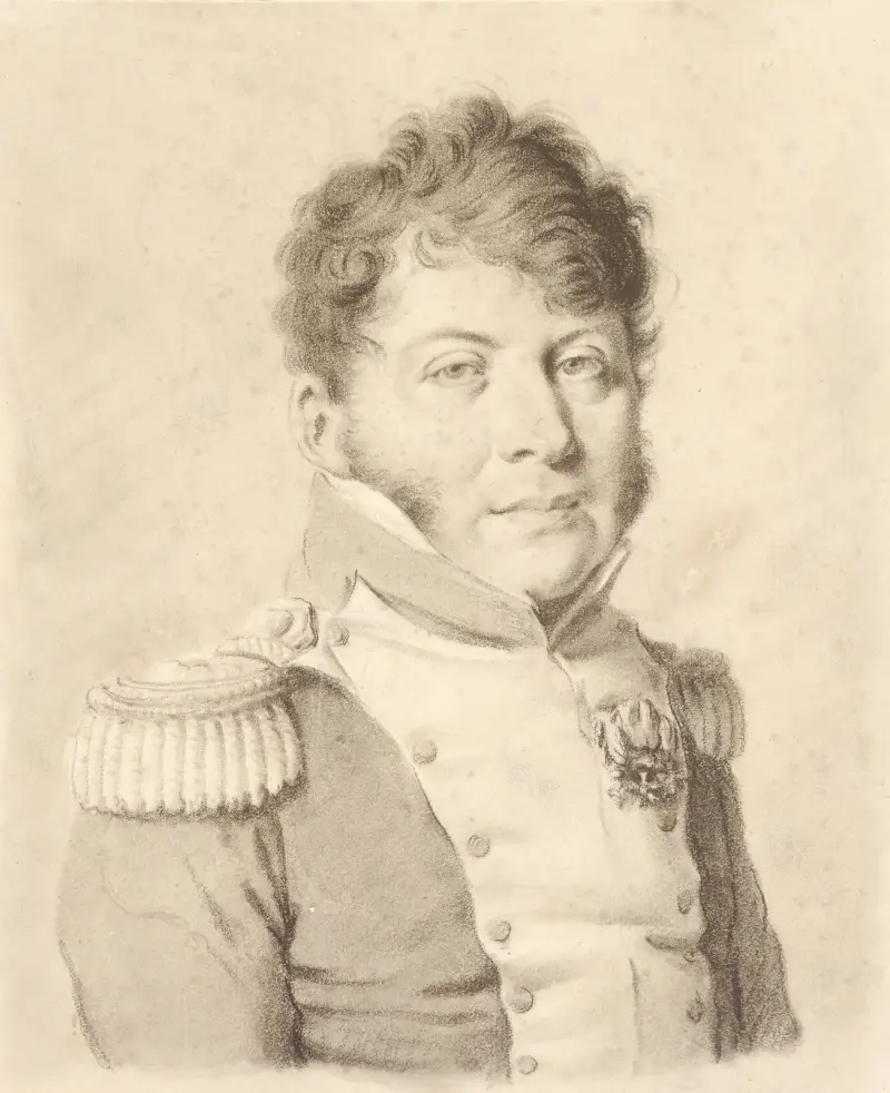Porträtt av en officer av Louis-Léopold Boilly