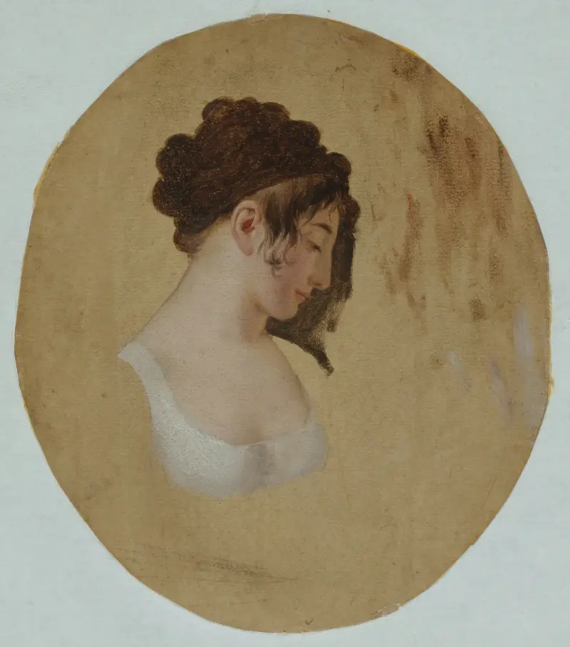 Profile of a Young Woman’s Head av Louis-Léopold Boilly