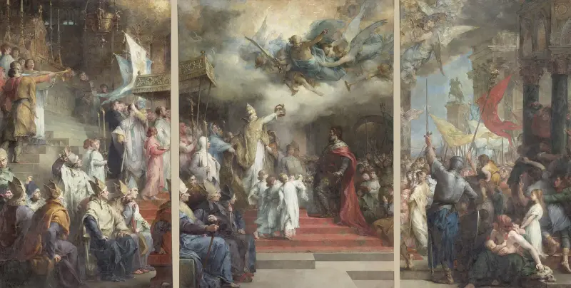 Le Couronnement de Charlemagne, 1878 – nr 2 av Henri Leopold Lévy