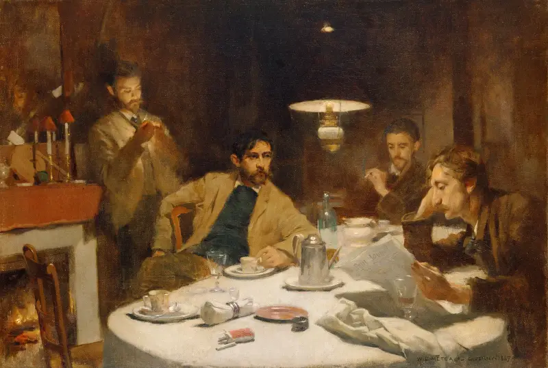Das Zehn-Cent-Frühstück von Willard Leroy Metcalf
