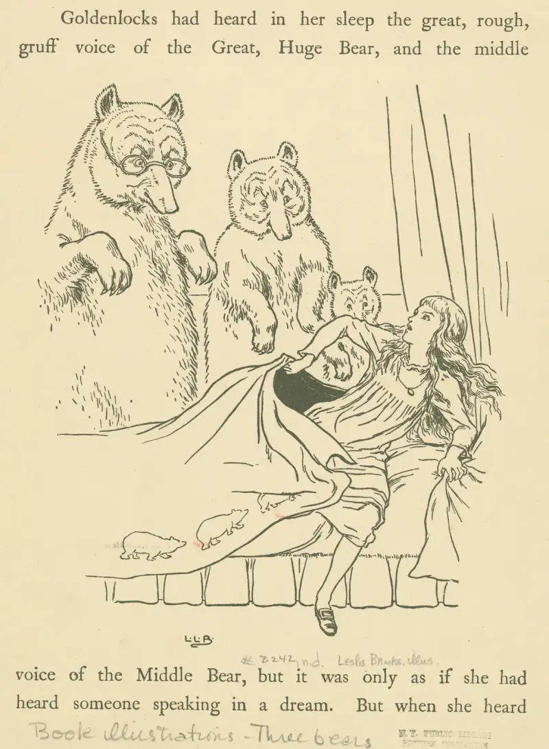 The bears discover Goldilocks av Leonard Leslie Brooke
