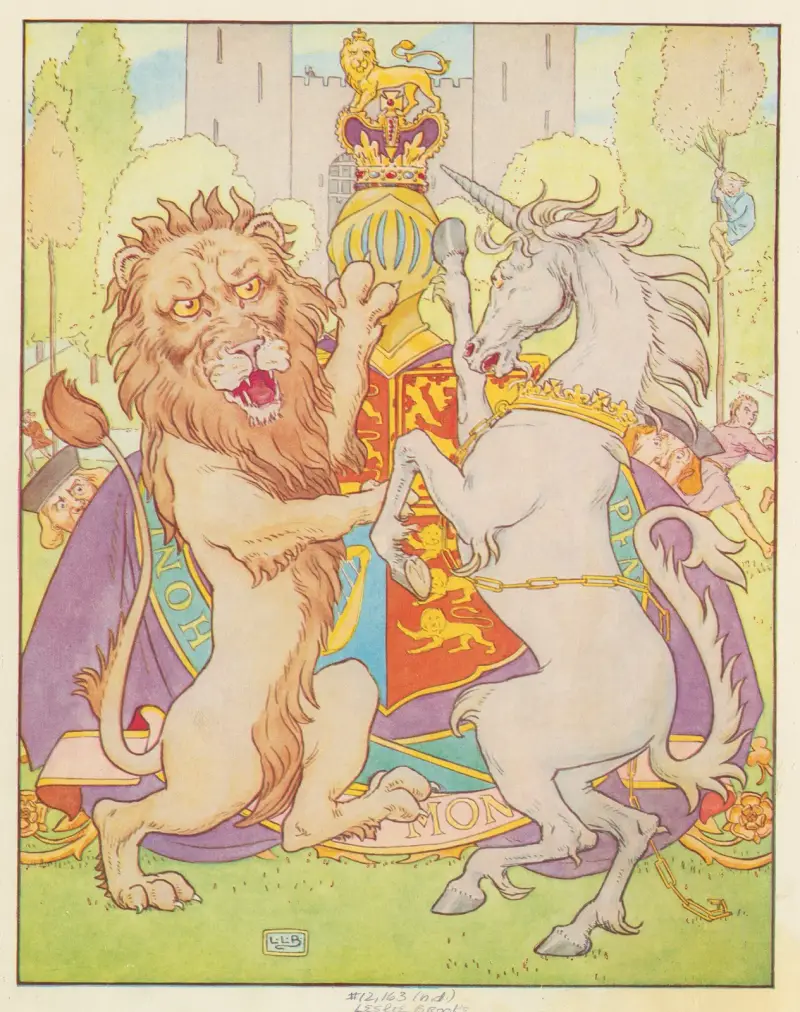 The lion and the unicorn were fighting for the crown av Leonard Leslie Brooke