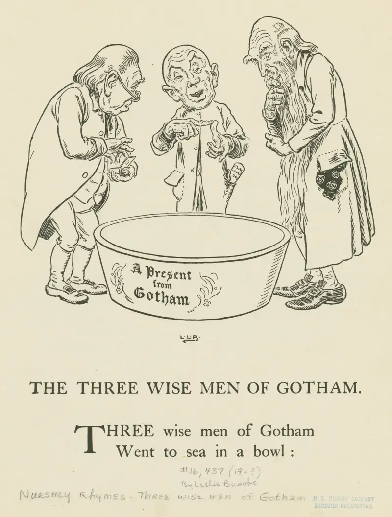 Three wise men of Gotham 3 av Leonard Leslie Brooke