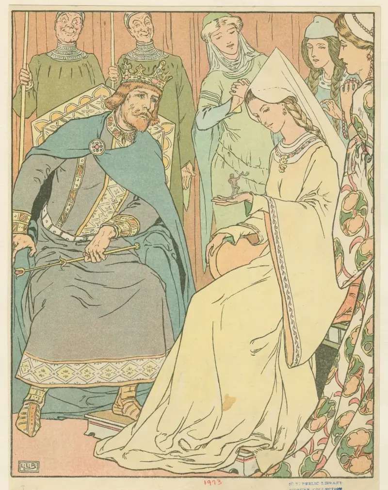 Tom Thumb with the king and queen av Leonard Leslie Brooke