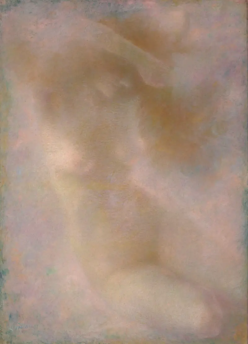 Femme nue, effet rose av Lucien Lévy-Dhurmer