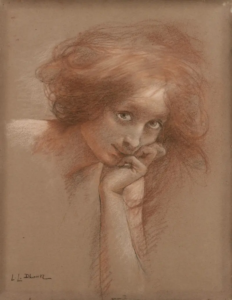 Jeune fille rousse av Lucien Lévy-Dhurmer