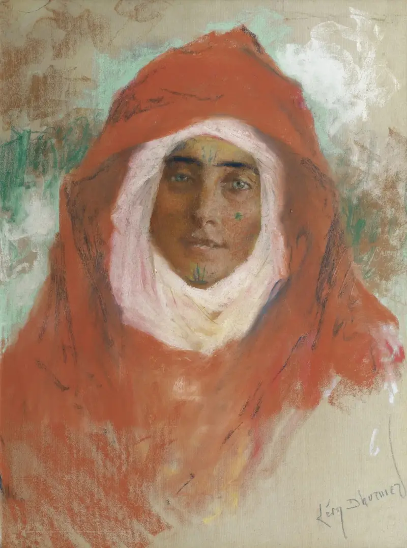 Portrait de jeune femme av Lucien Lévy-Dhurmer
