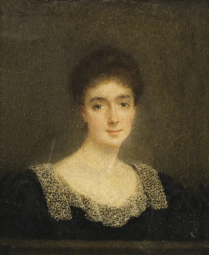 Vermutliches Porträt von Marguerite de Schickler, Gräfin Hubert de Pourtalès von Lucien Lévy-Dhurmer